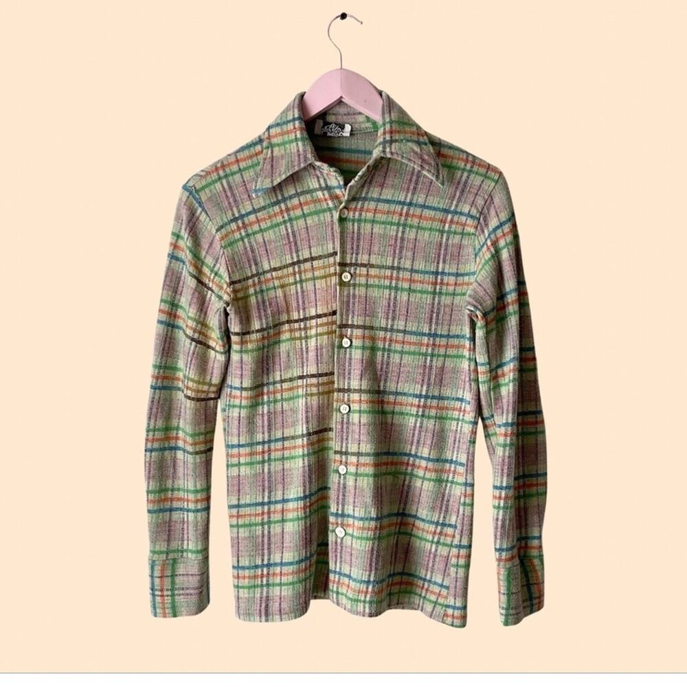 Vintage Colorful Flannel Shirt Size Small